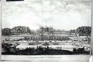 Perspective View of the garden facade of the Chateau of Vaux-le-Vicomte